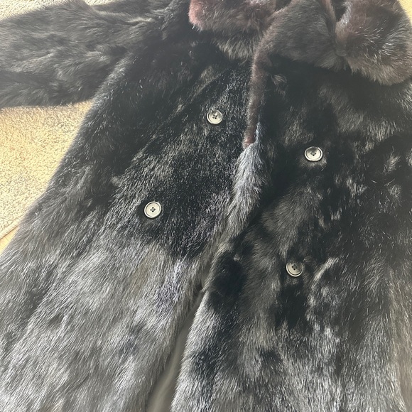 Deanfield full-length vintage Demi Buff fur 100% real Mink Coat - Picture 2 of 11